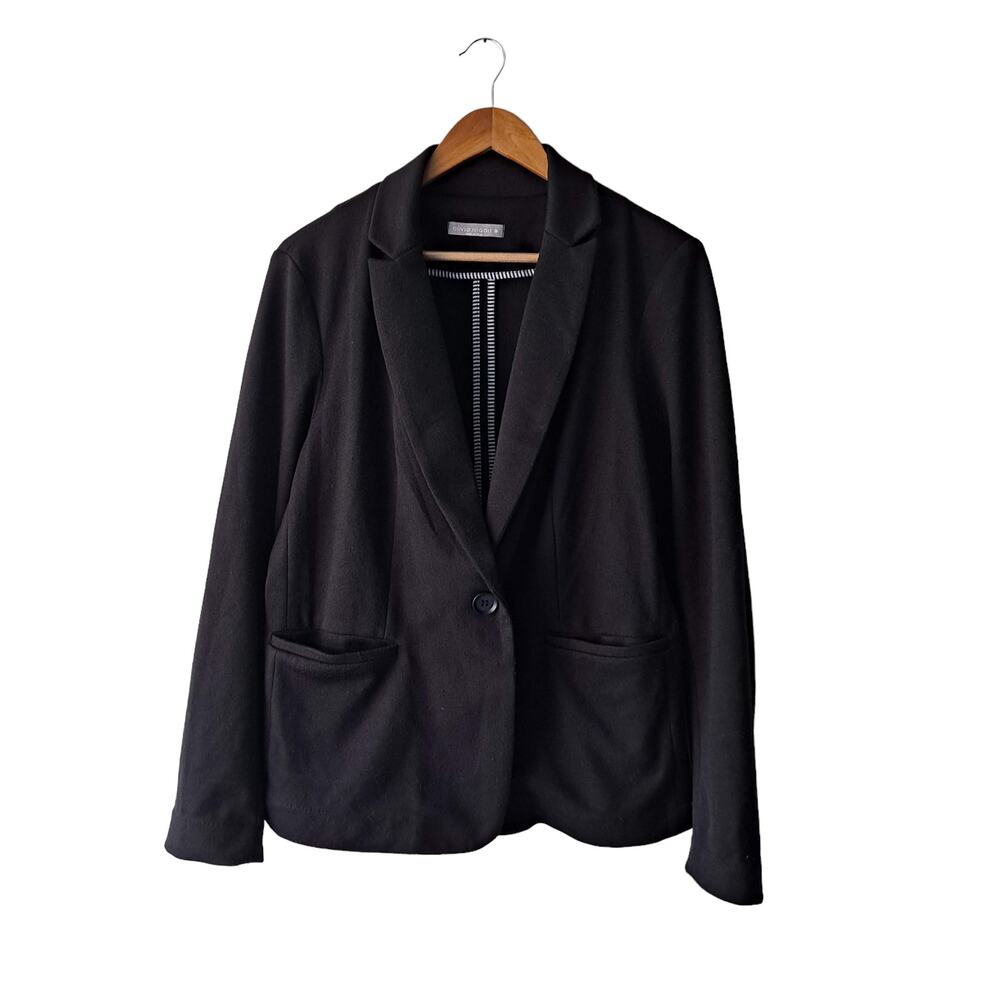 Olivia Moon Black Stretch Jacket Blazer - Size XL